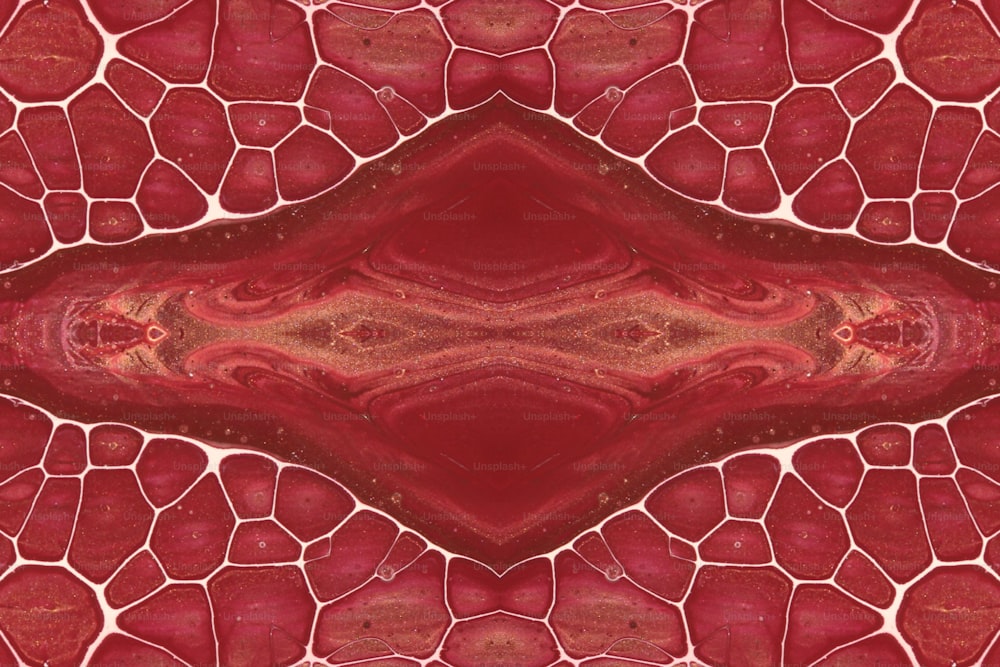 a red and black patterned surface
