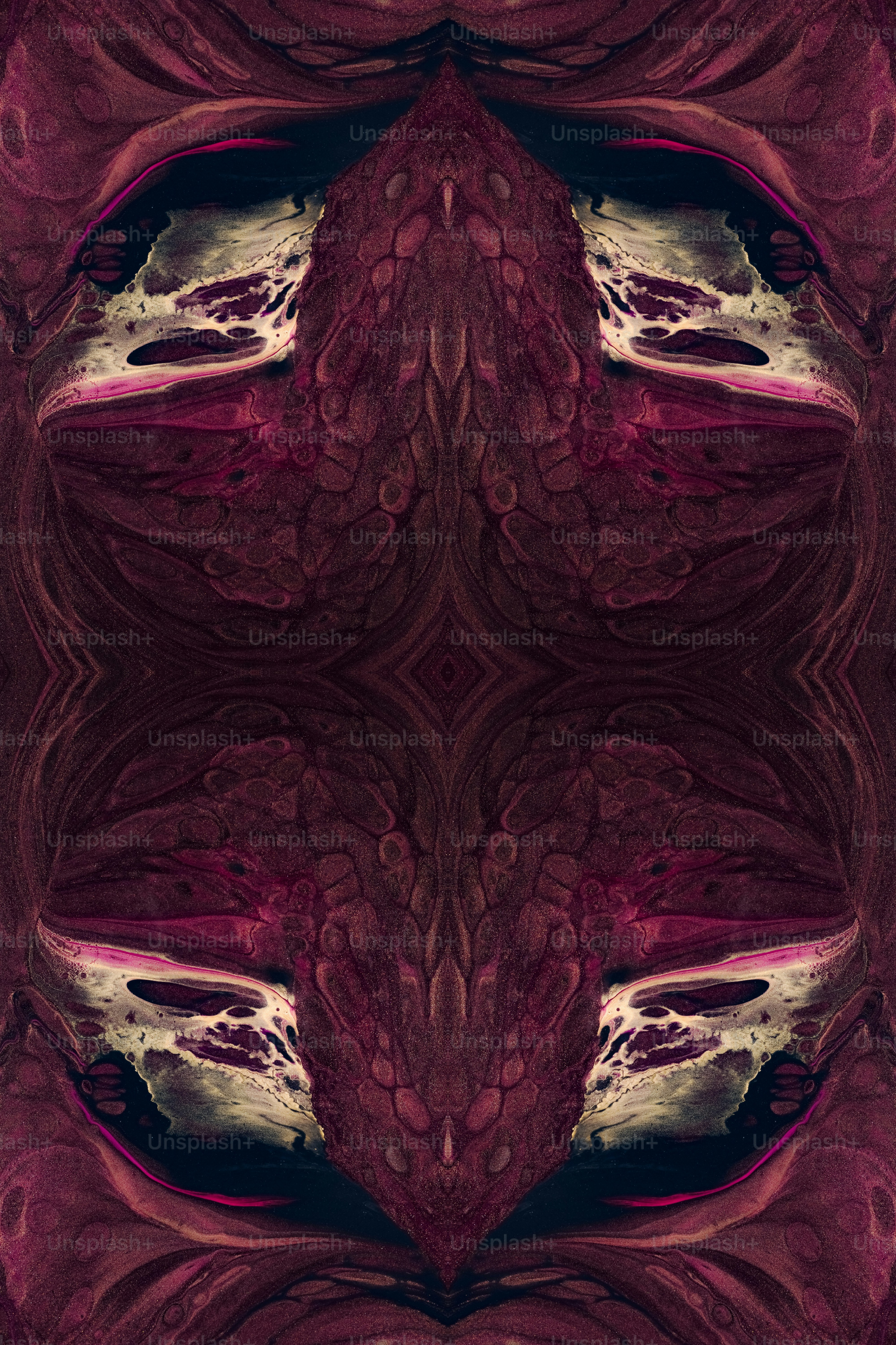 an abstract image of a red and white flower