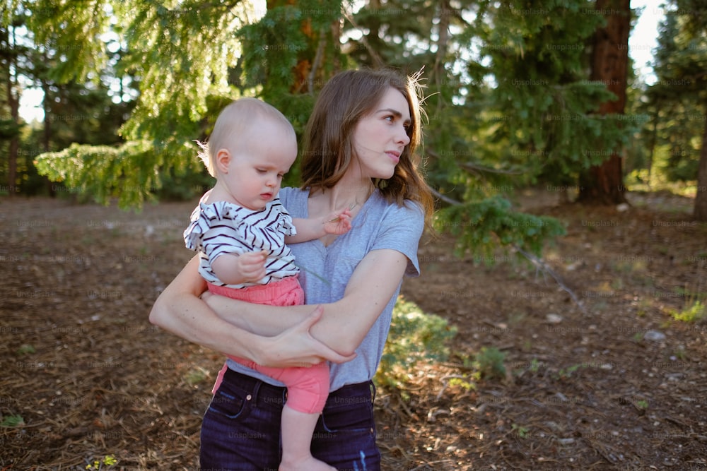 a person holding a baby