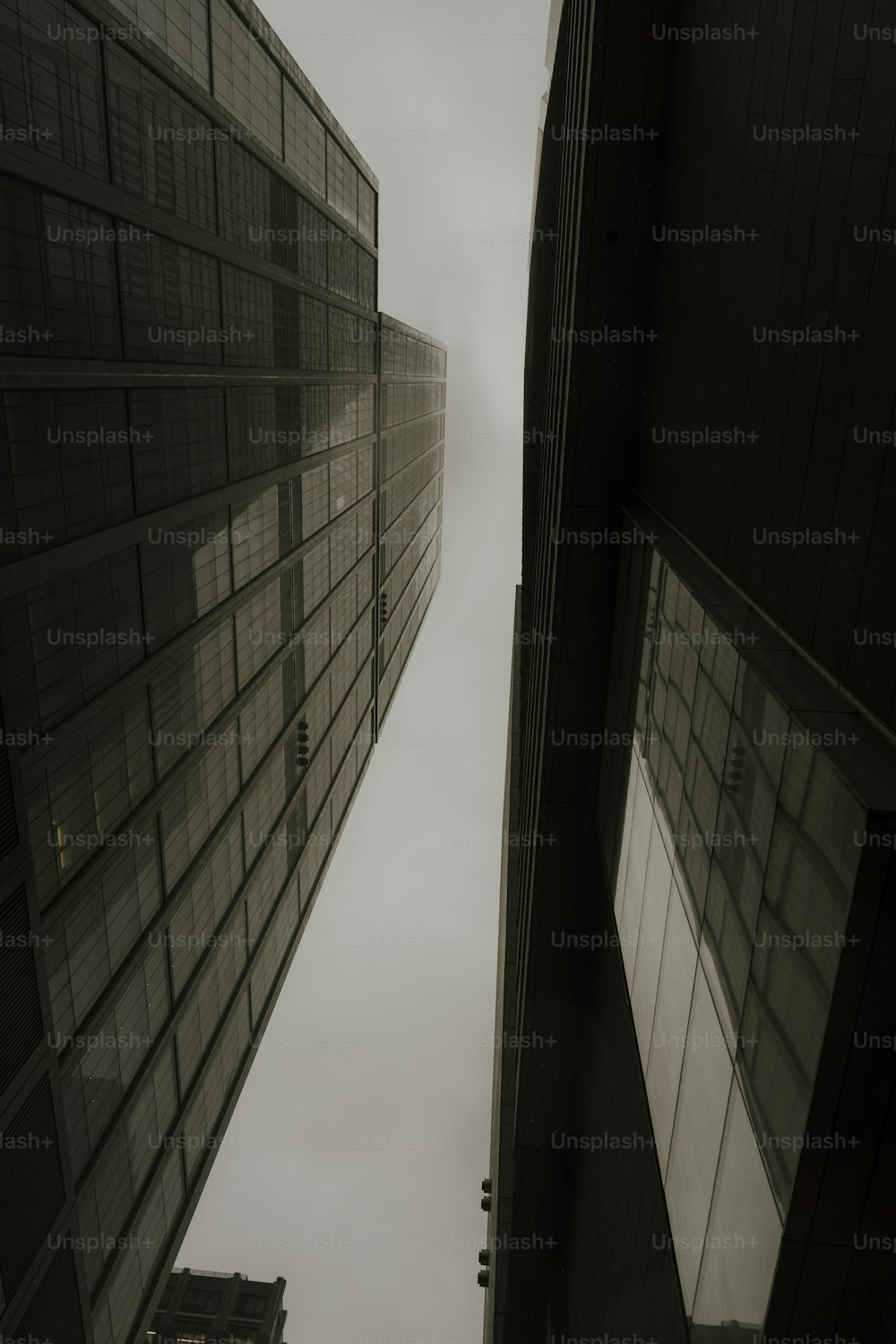Un edificio alto con un'alta finestra di vetro