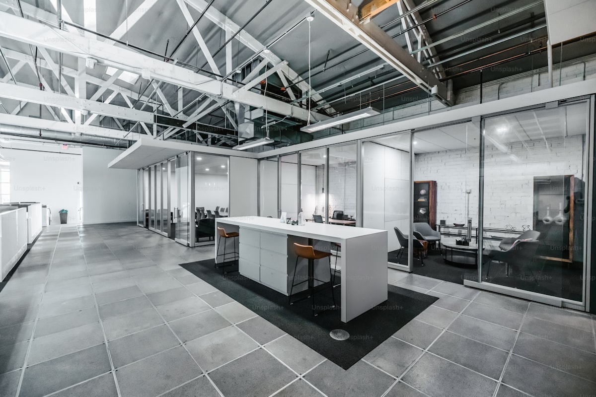 Modern laboratory technology environment with clean equipment and clear lighting.