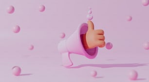 a pink toy on a white surface
