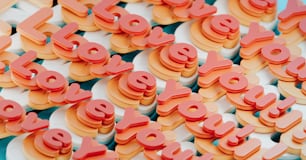 Un grupo de cupcakes rosados