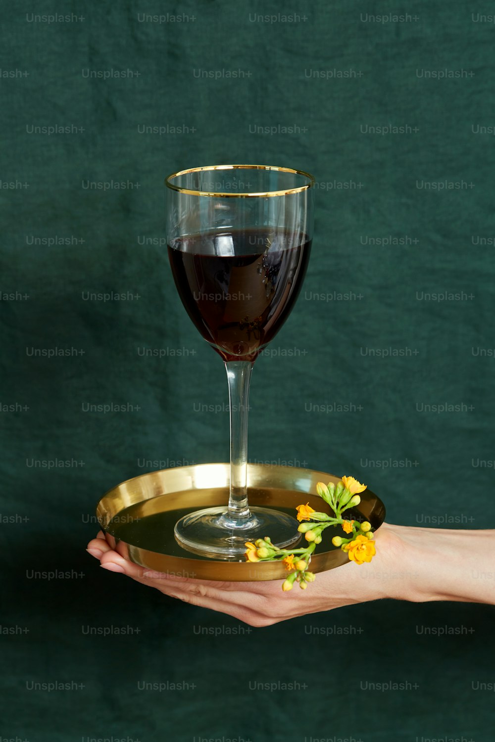 a glass of wine