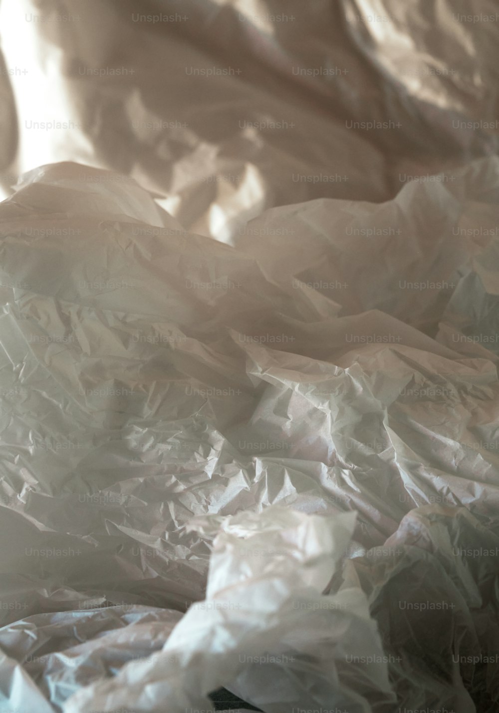 a white sheet of white material