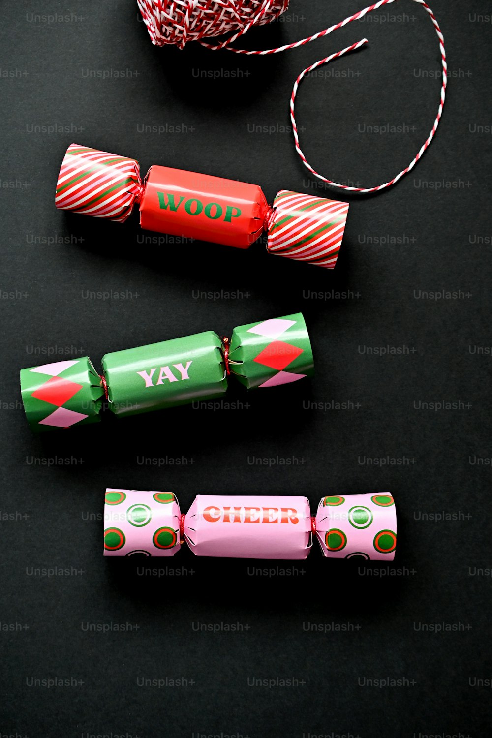 a group of wrapped candy