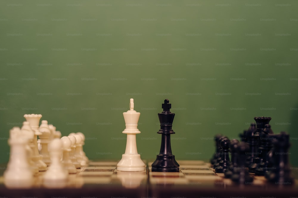 a chess board with a chess piece