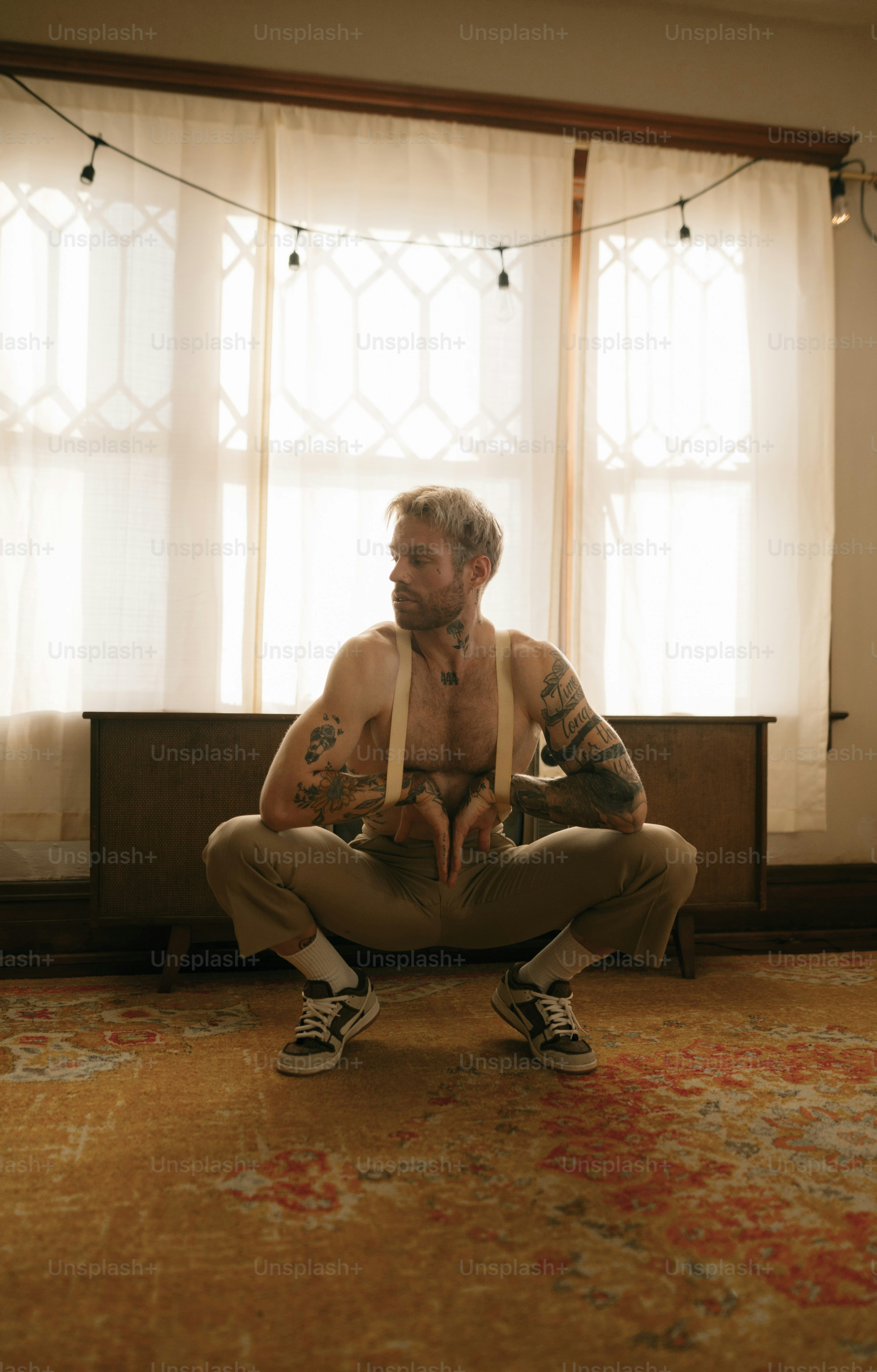 a person sitting on a chair