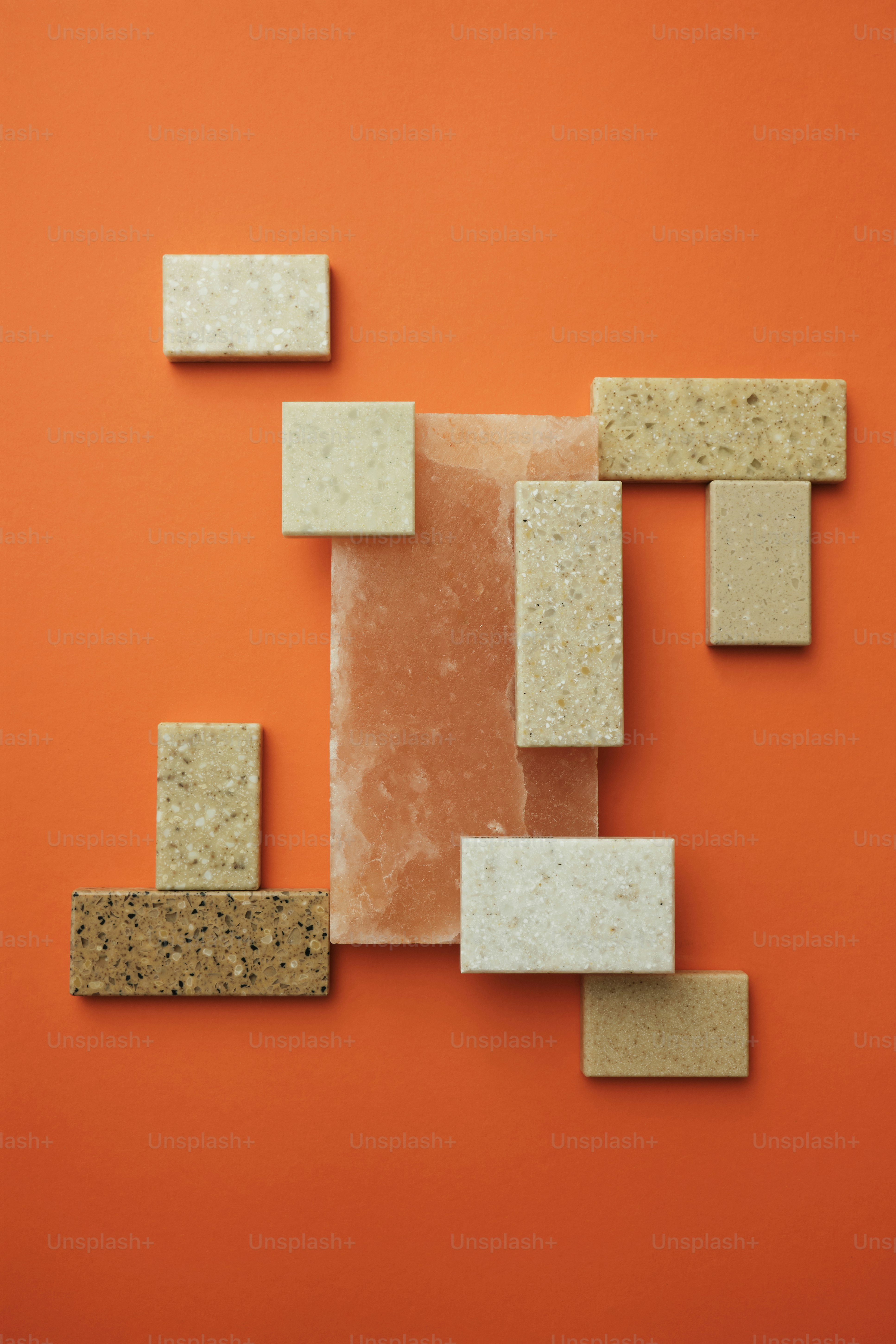 a group of blocks stacked on top of each other