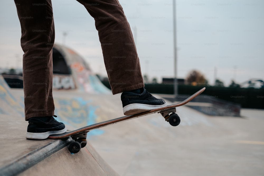 a person skating on a ramp