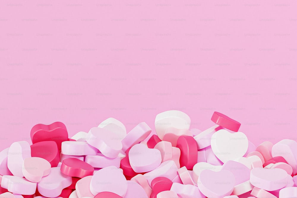 a group of pink pills