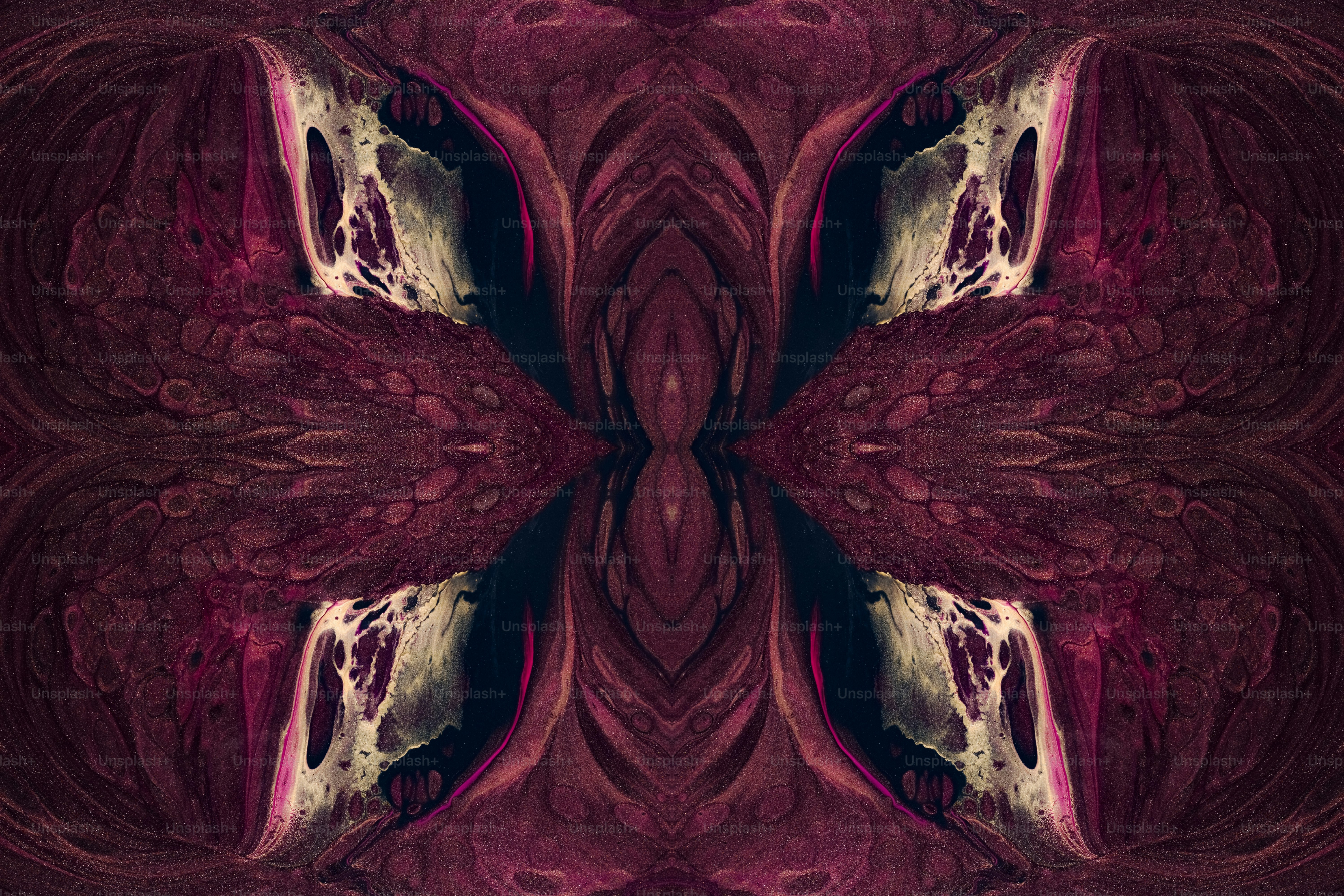 a red and white planet