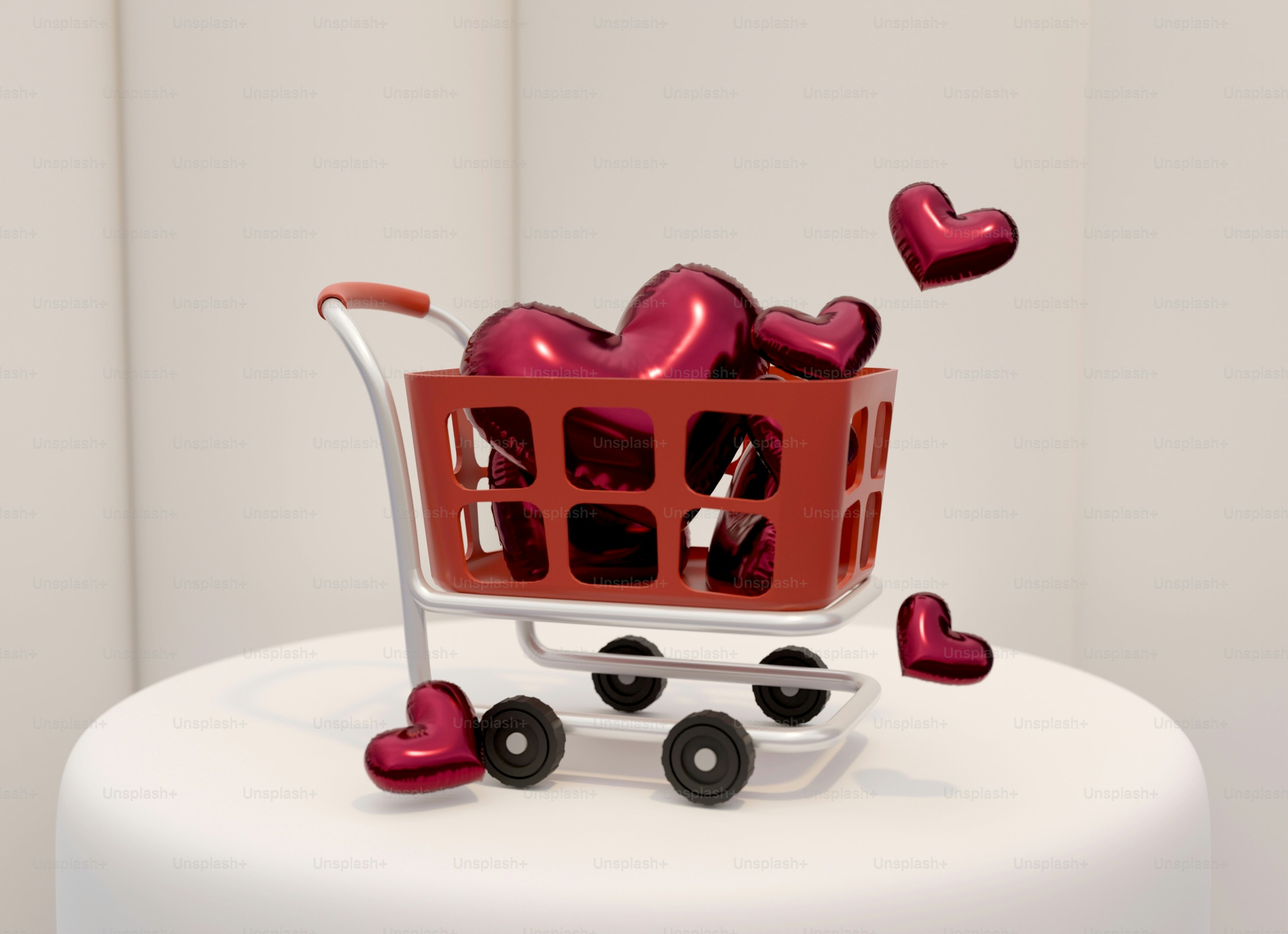 a red and white toy car