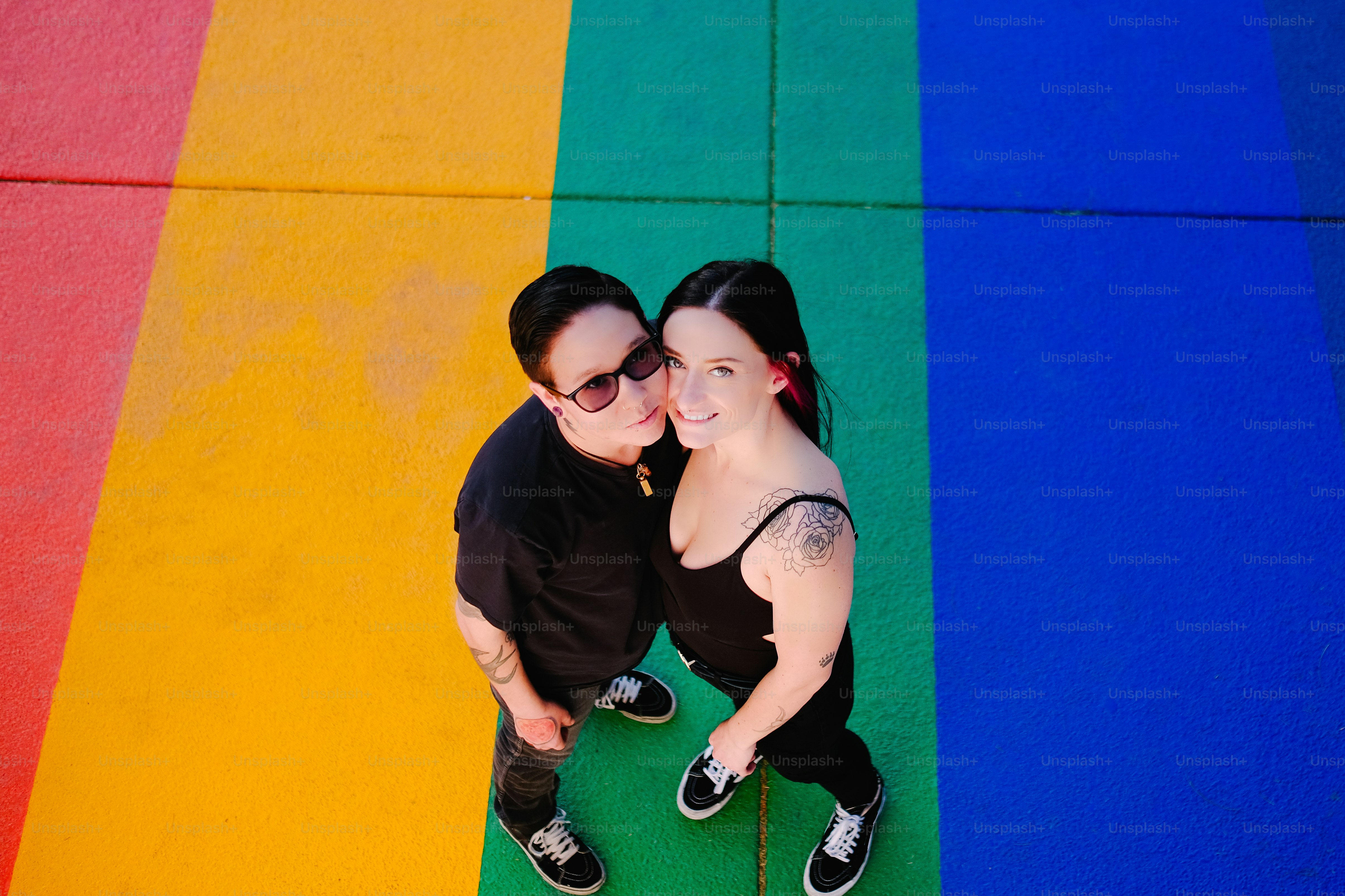 a man and woman posing for a picture