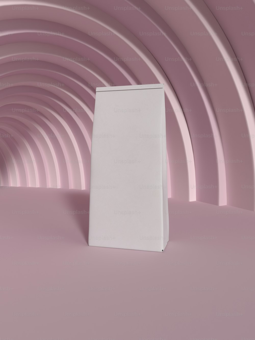 a white cylinder in a room