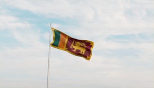 a flag on a pole