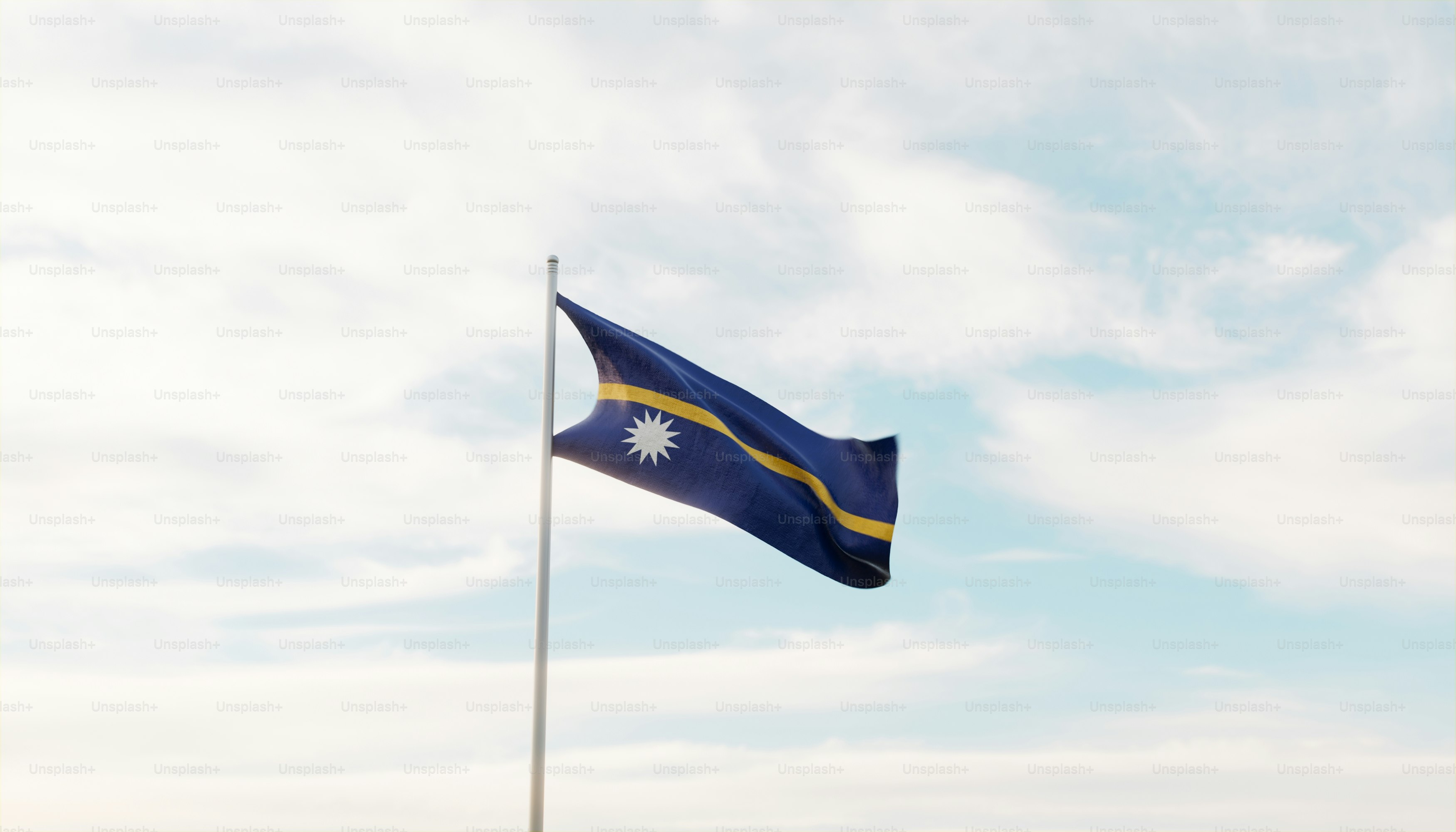 uma bandeira em um mastro
