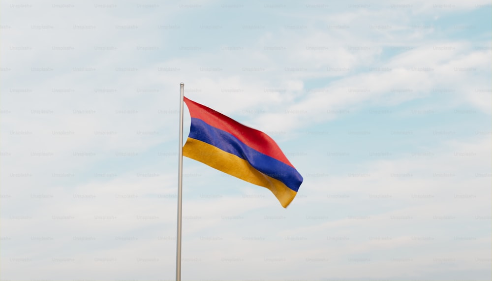 a flag on a flagpole