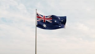 a flag on a pole