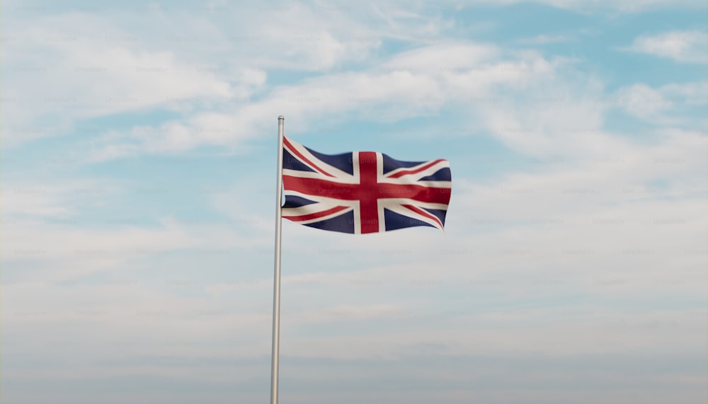 a flag on a pole