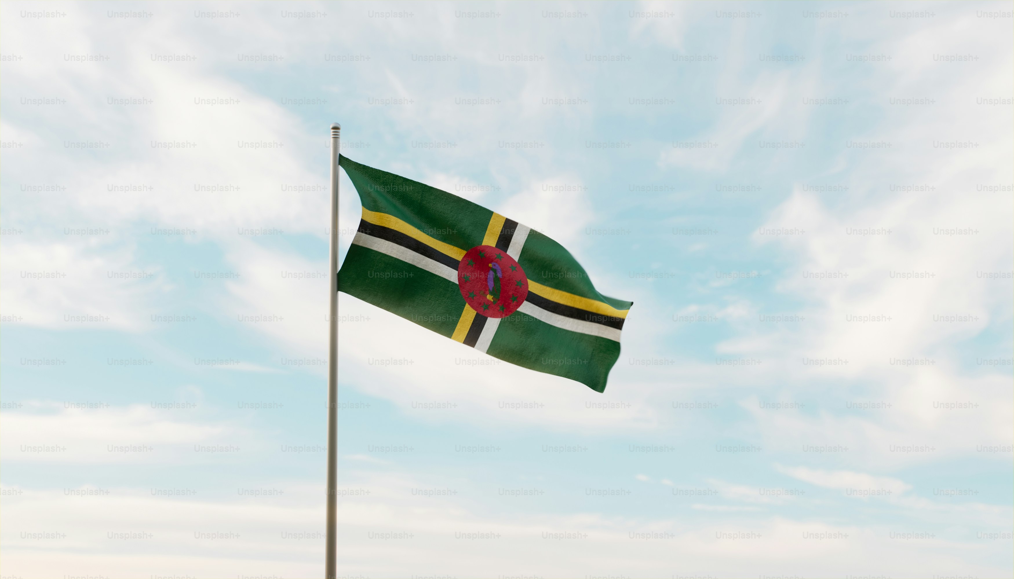 eine Flagge auf einem Mast