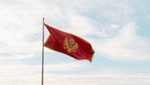 a red and yellow flag