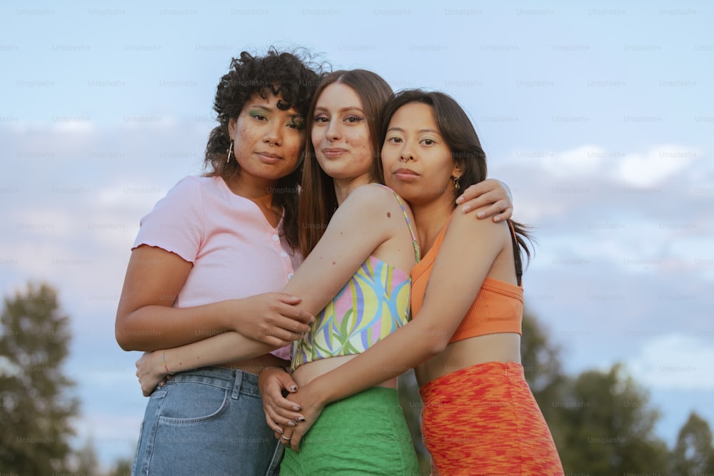 a group of women posing for a photo