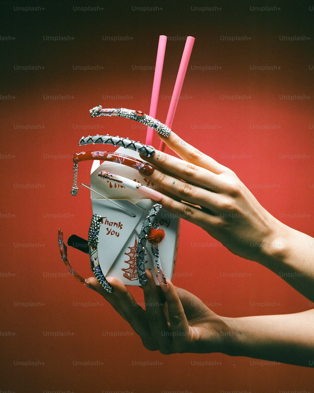 a person holding a string of string