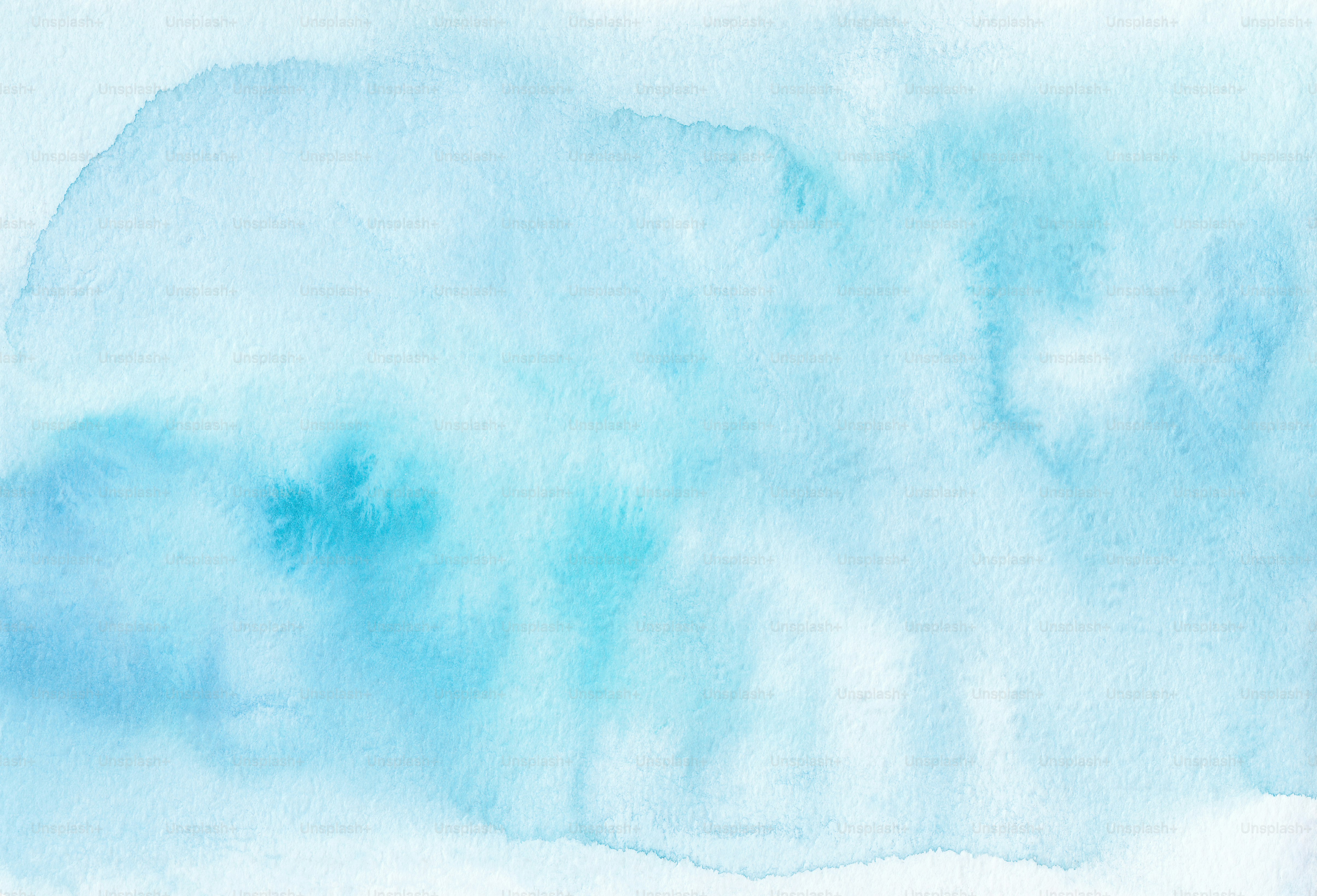 Ein Aquarell eines blauen Himmels und Wolken