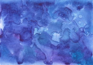 a watercolor painting of blue and purple colors