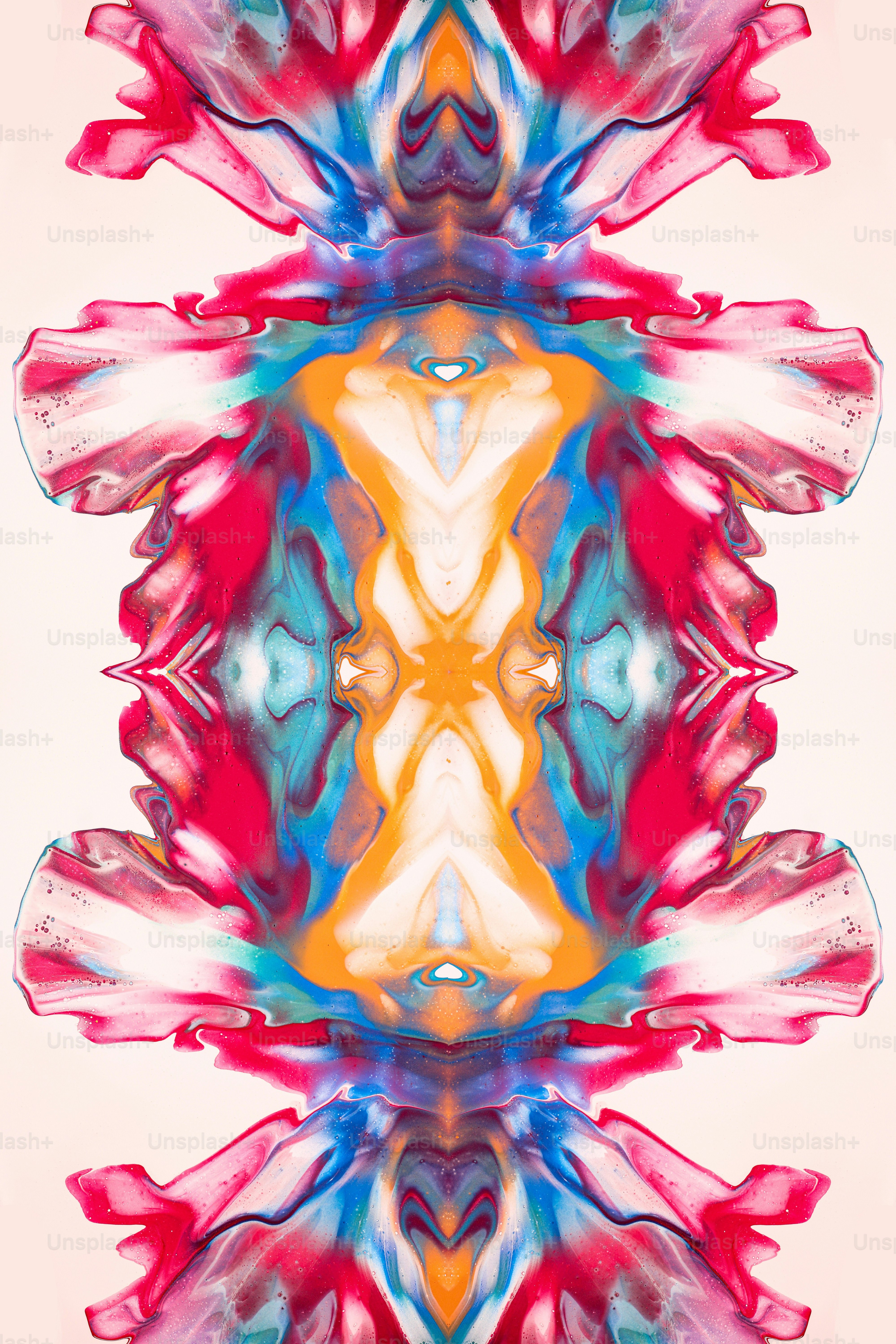 Una imagen multicolor de un diseño abstracto