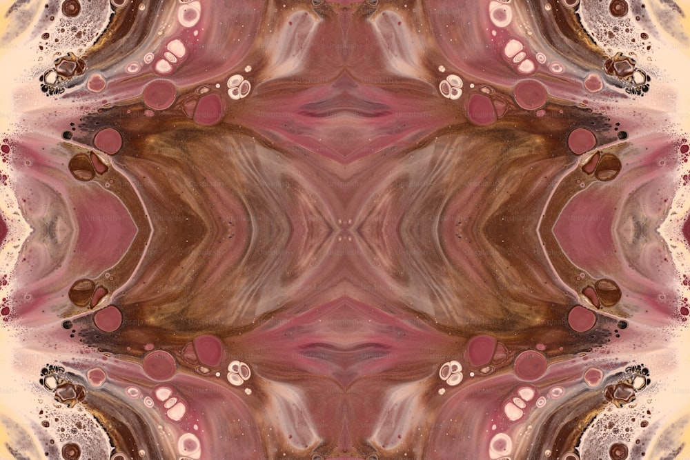 uma imagem de um desenho abstrato em rosa e marrom