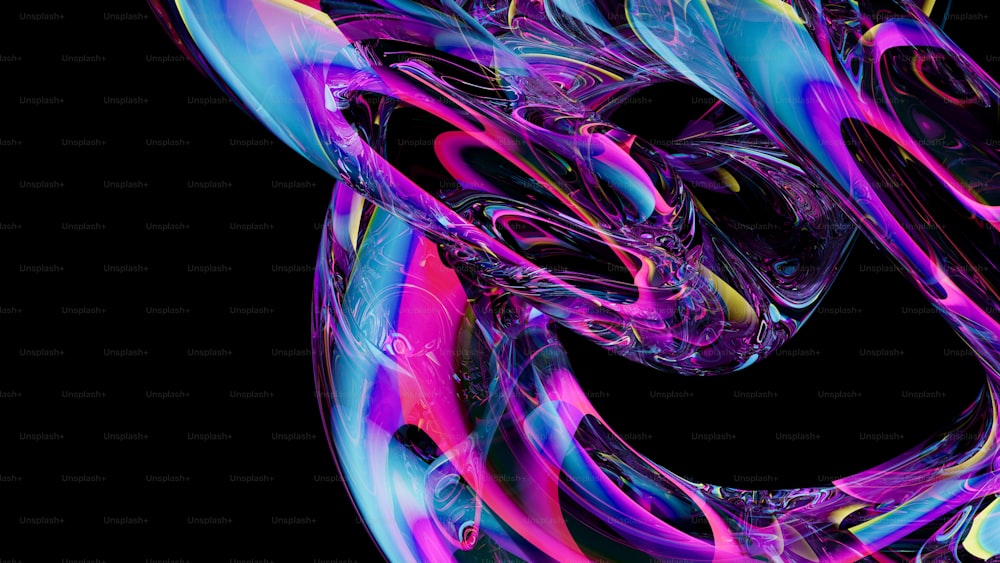 a computer generated image of a colorful swirl