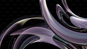 Un fond abstrait noir et violet avec des courbes