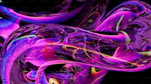 a computer generated image of a purple and blue swirl