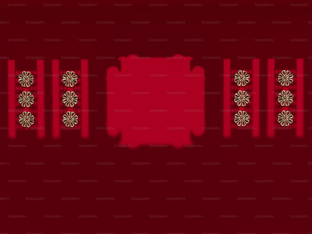 une vue aérienne d’un mur rouge avec un motif dessus