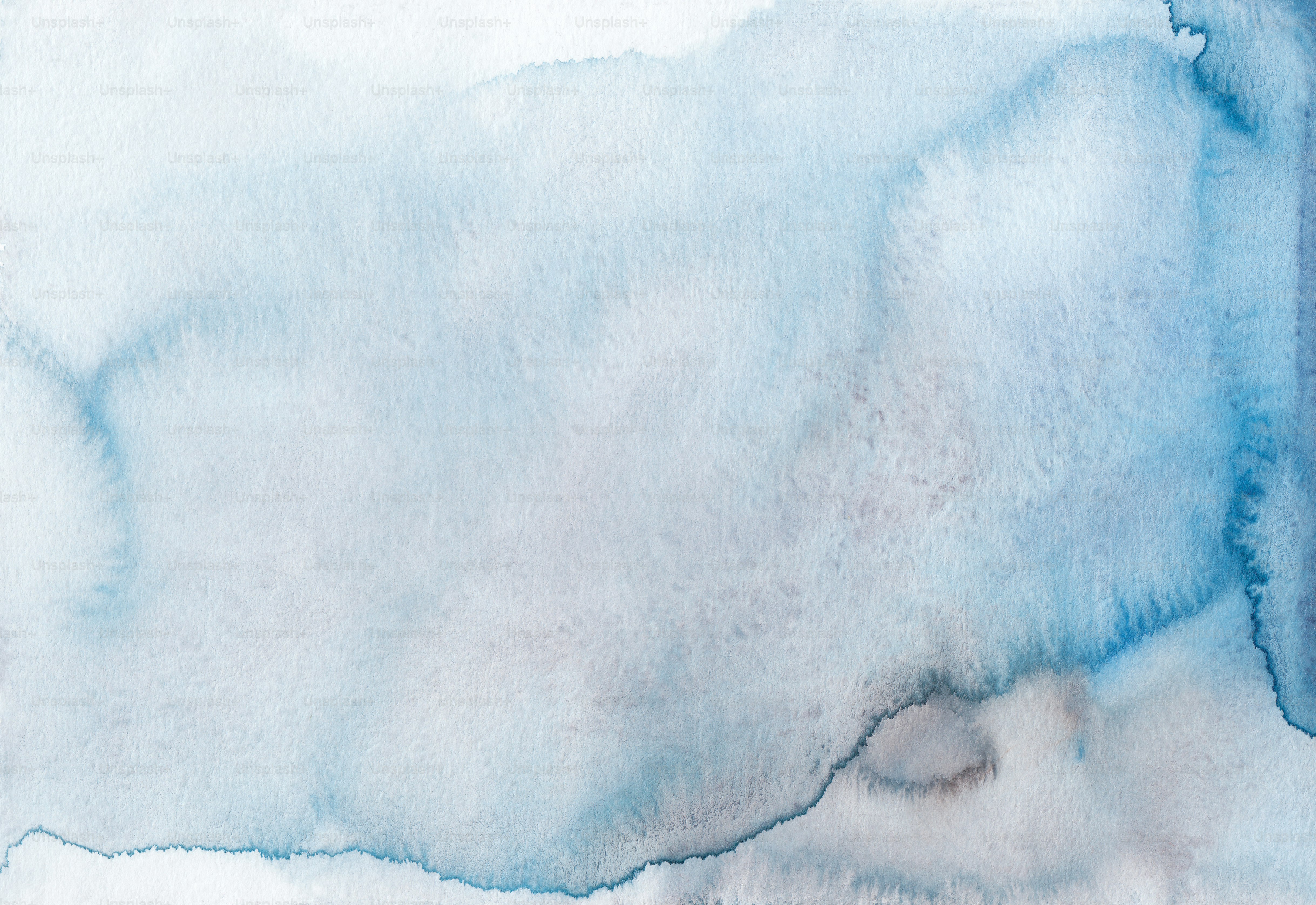 une aquarelle sur fond bleu et blanc