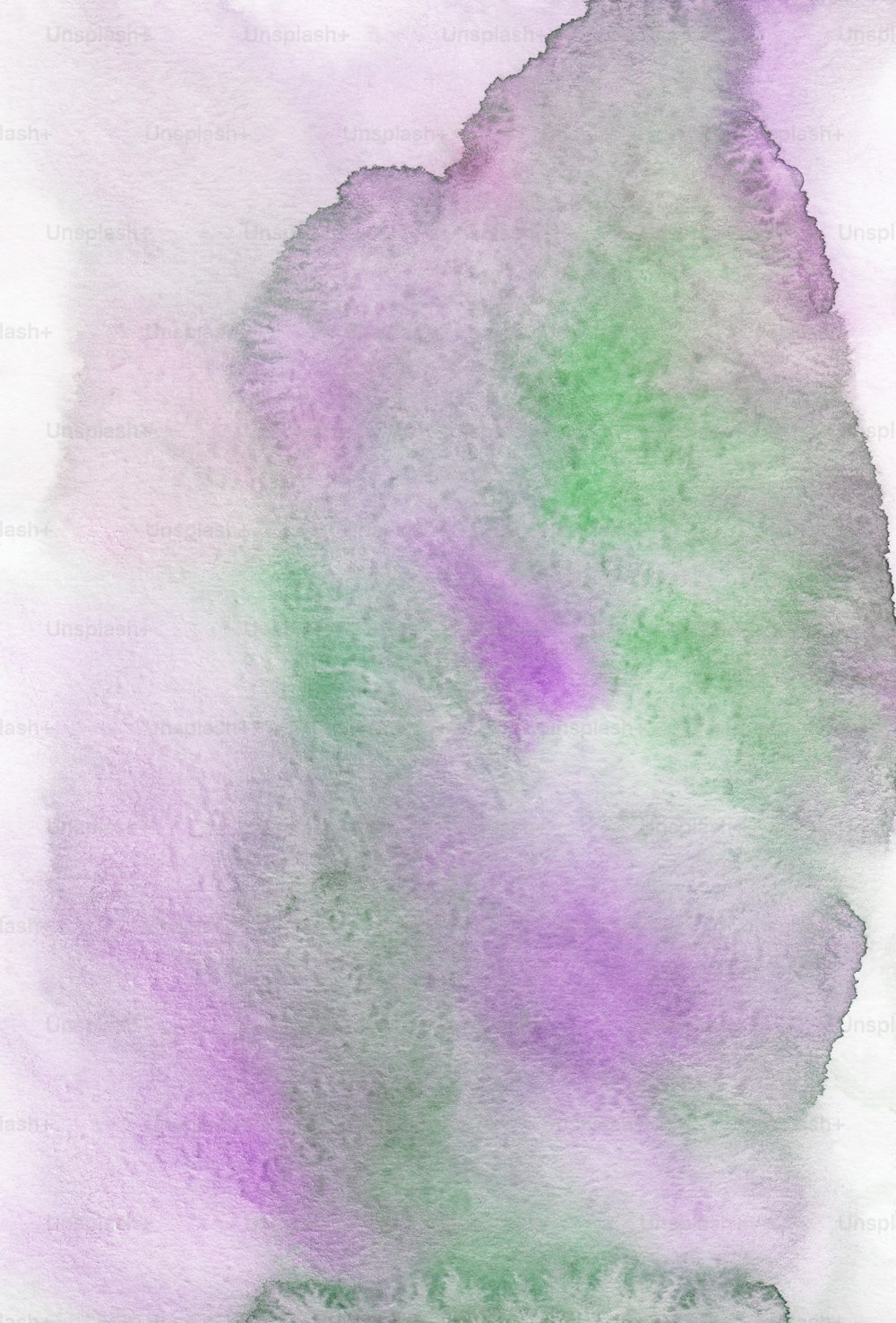 a painting of a purple and green area