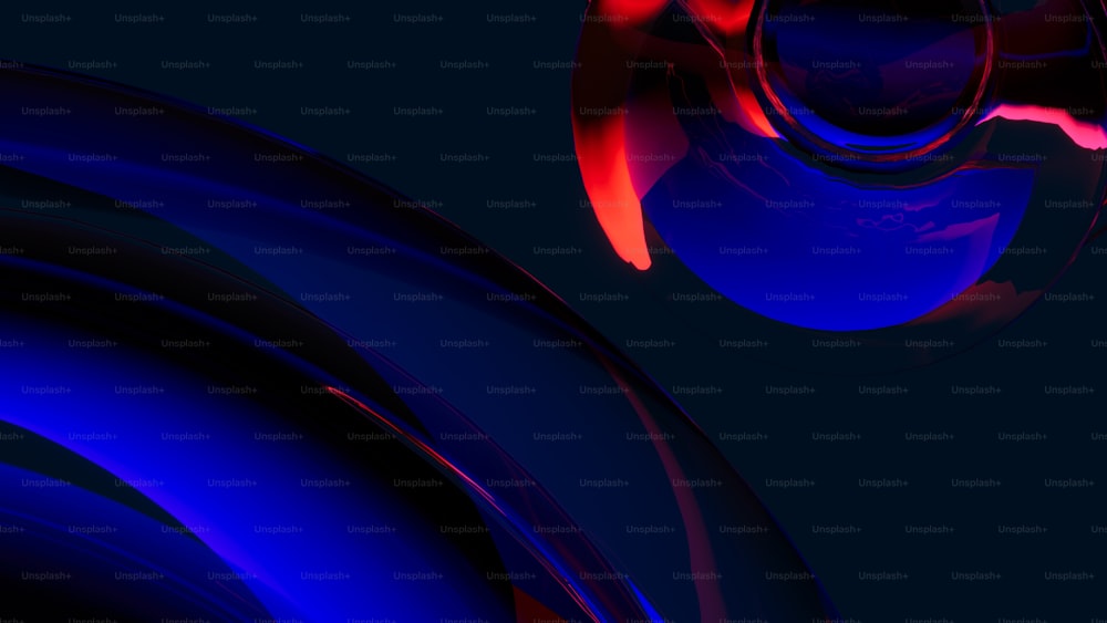 a blue and red abstract background with a black background