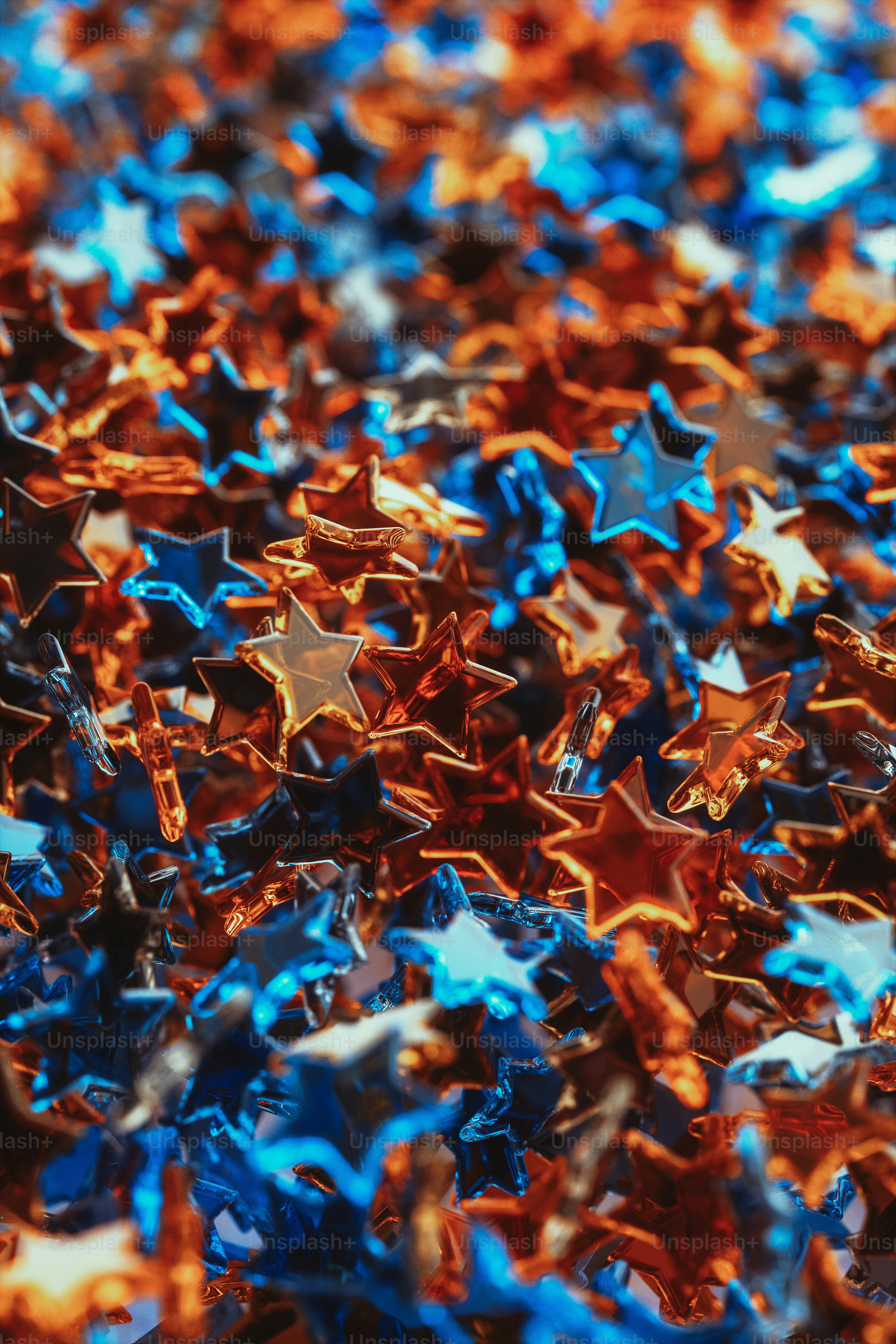 a bunch of stars that are in the air