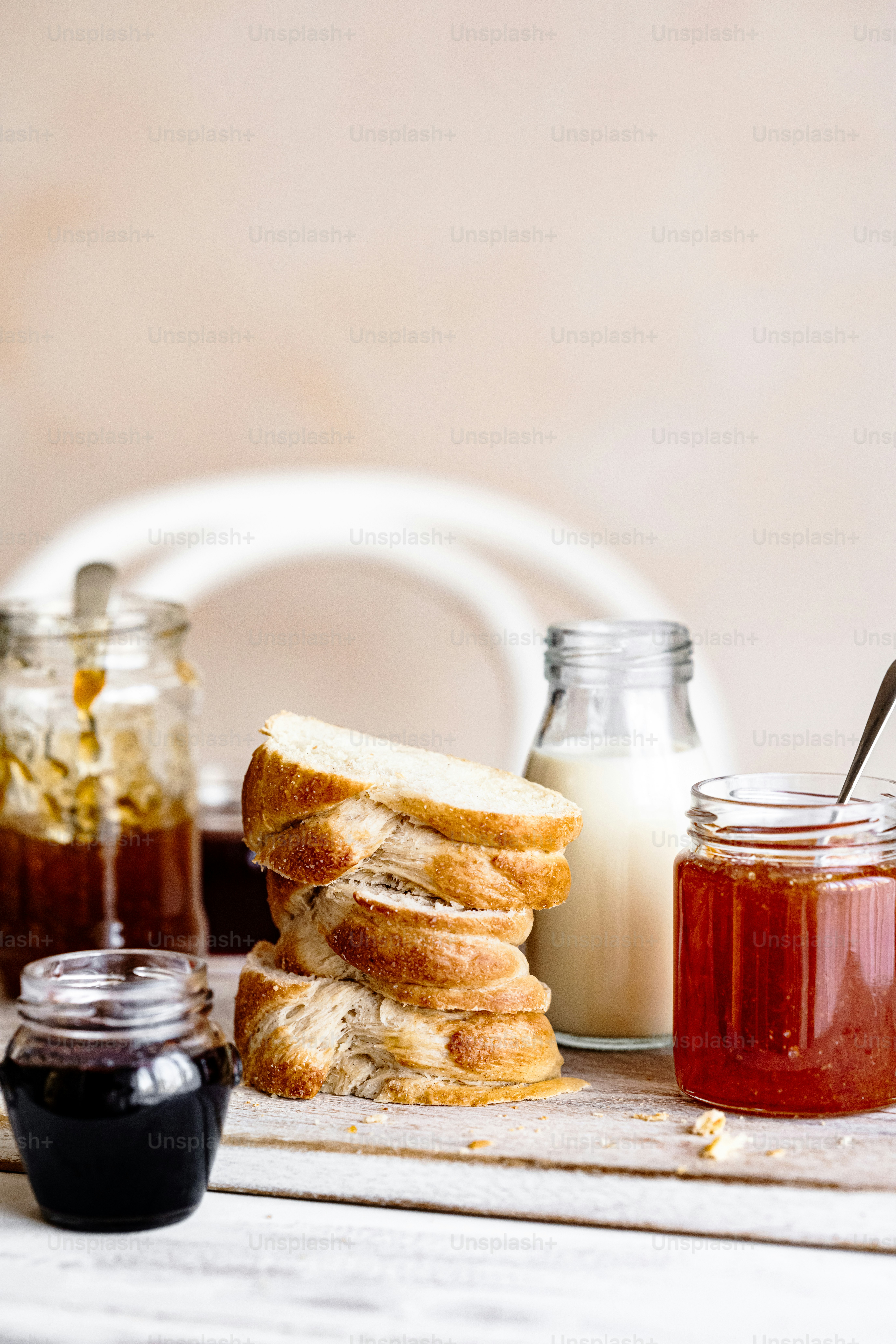 a bunch of food that is on a table