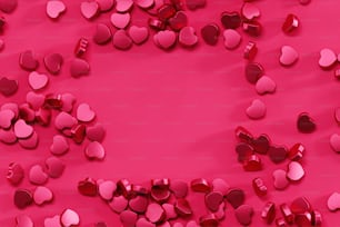 a lot of pink hearts on a pink background