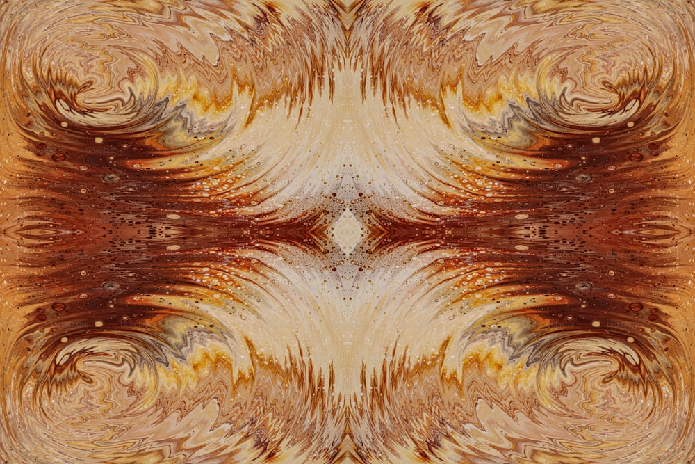 a picture of an abstract design in brown and yellow