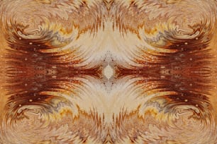 a picture of an abstract design in brown and yellow