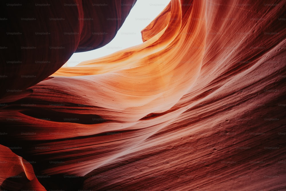 a narrow slot in the side of a canyon