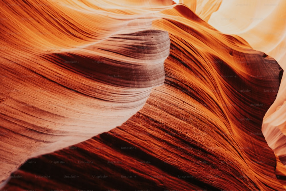 a close up of a rock formation in the desert