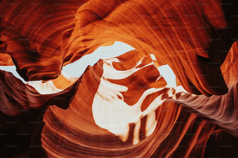 a view of the inside of a slot in a canyon