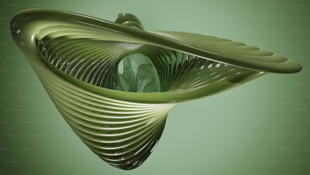 a green object that looks like a leaf