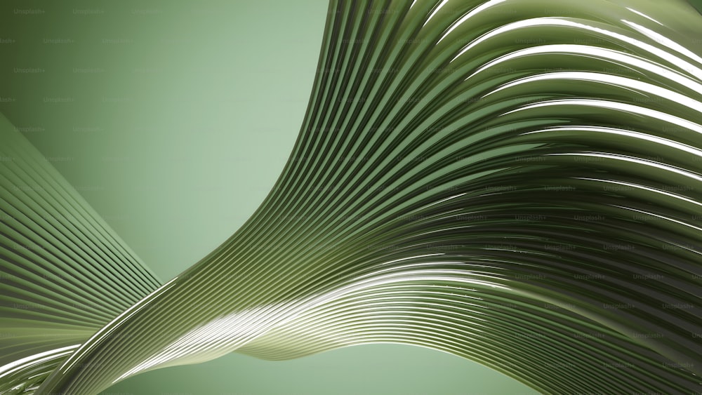 Un fondo abstracto verde con líneas onduladas