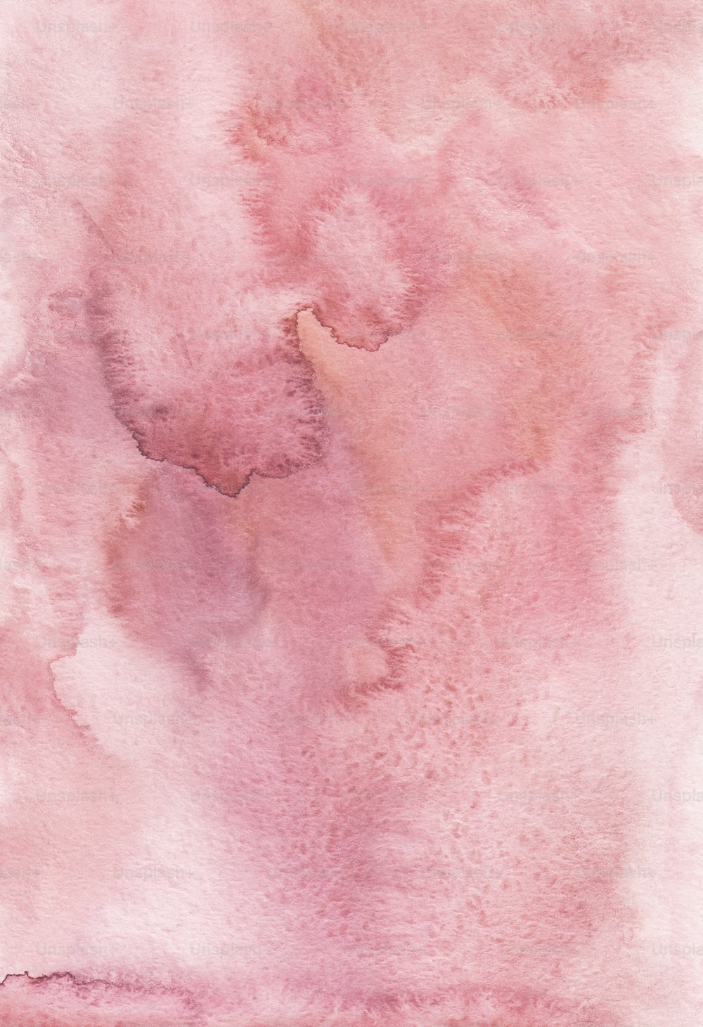 a watercolor painting of a pink sky